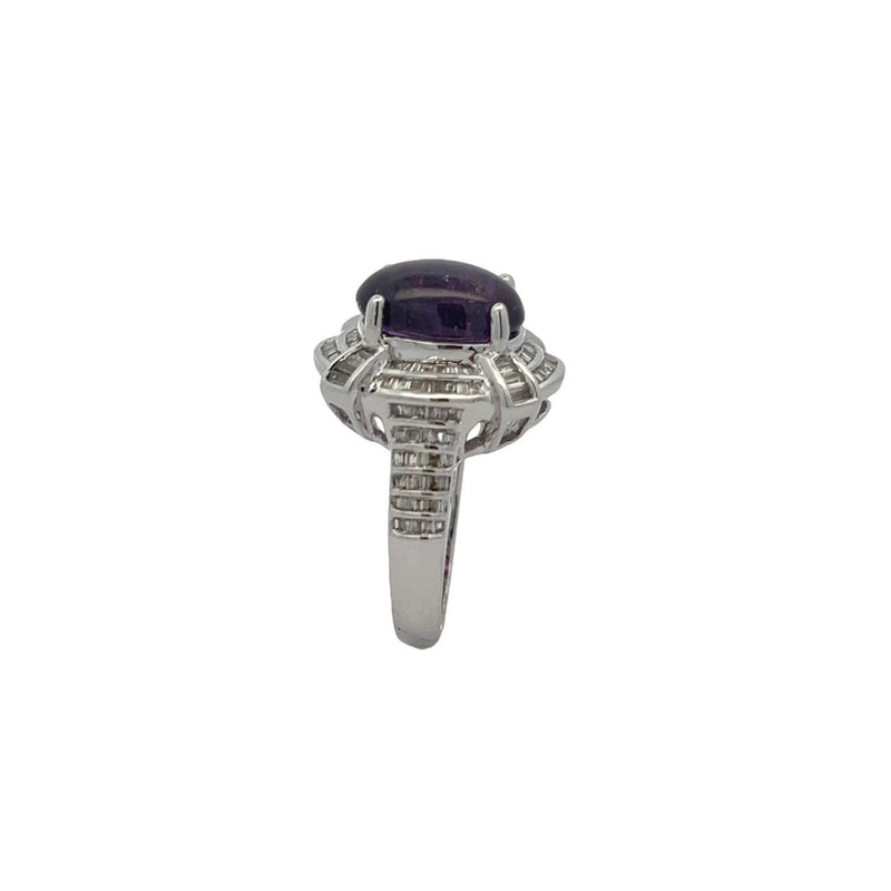 Purple Cabochon Sapphire Ring