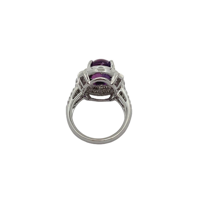 Purple Cabochon Sapphire Ring