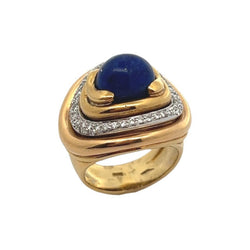 Men's Lapis Lazuli and Diamond Ring