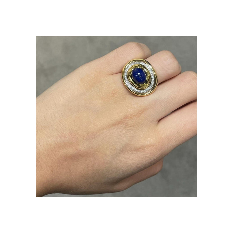 Men's Lapis Lazuli and Diamond Ring