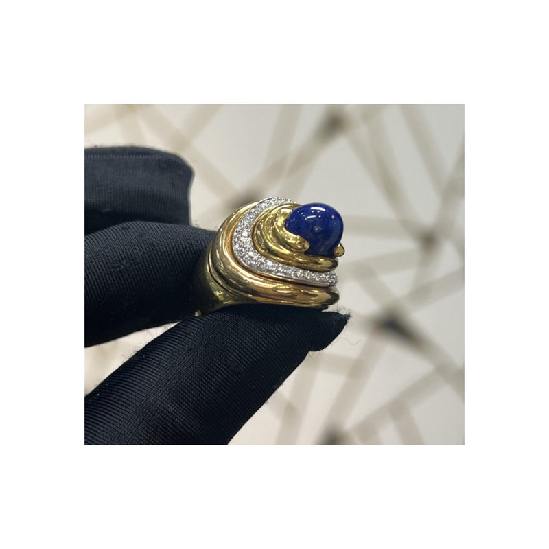 Men's Lapis Lazuli and Diamond Ring