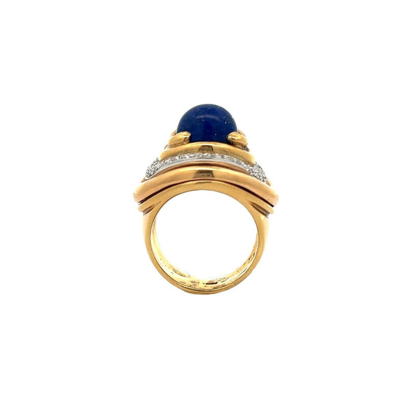 Men's Lapis Lazuli and Diamond Ring