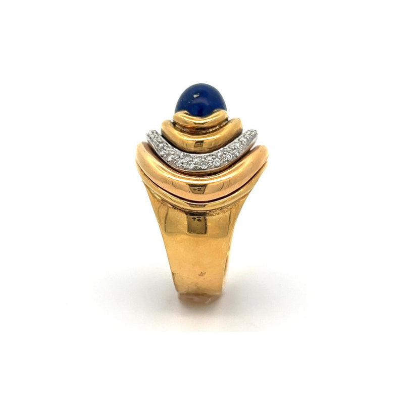 Men's Lapis Lazuli and Diamond Ring