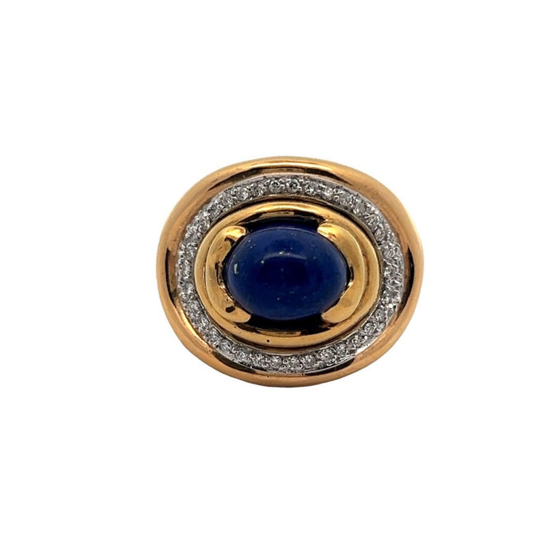 Men's Lapis Lazuli and Diamond Ring