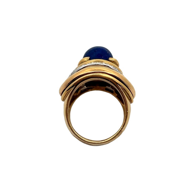 Men's Lapis Lazuli and Diamond Ring