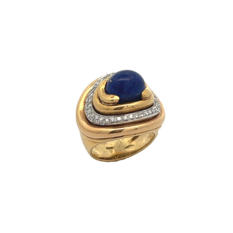 Men's Lapis Lazuli and Diamond Ring