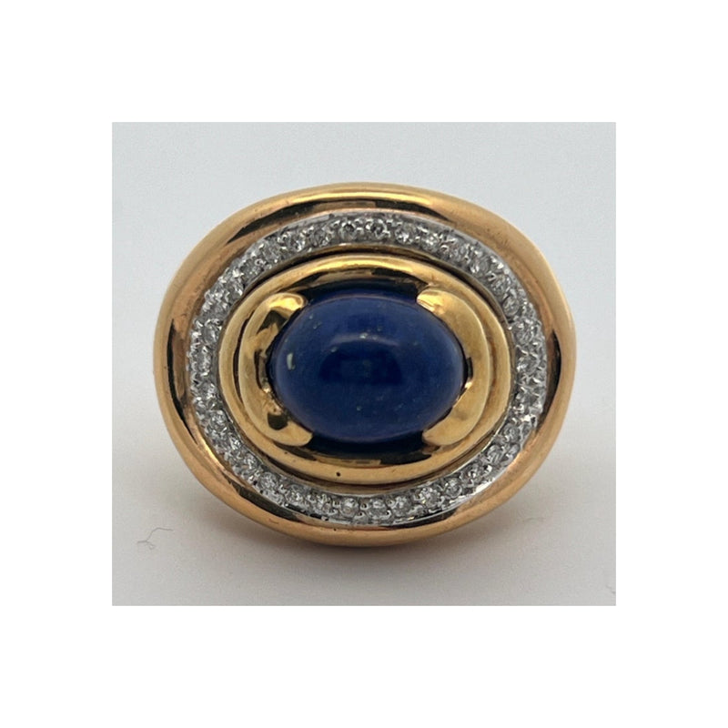 Men's Lapis Lazuli and Diamond Ring