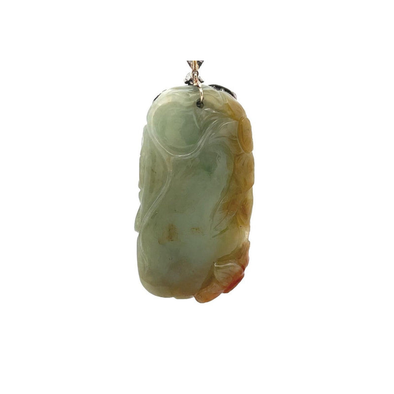 Carved Jade Pendant Necklace