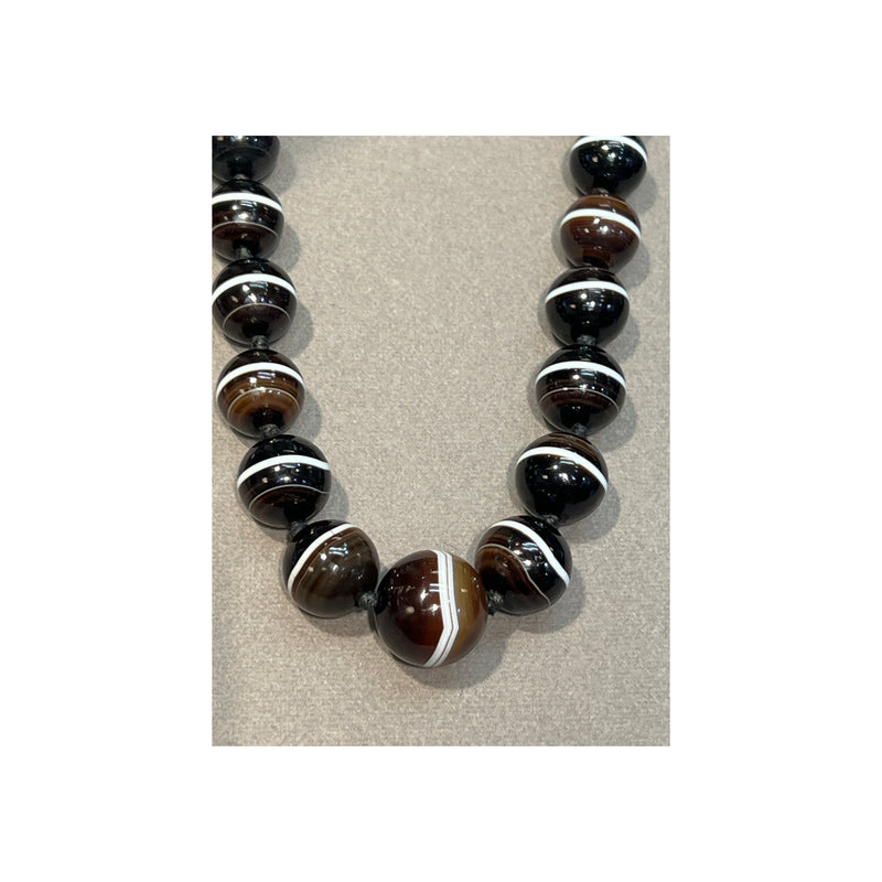 Banded Agate Bead Necklace