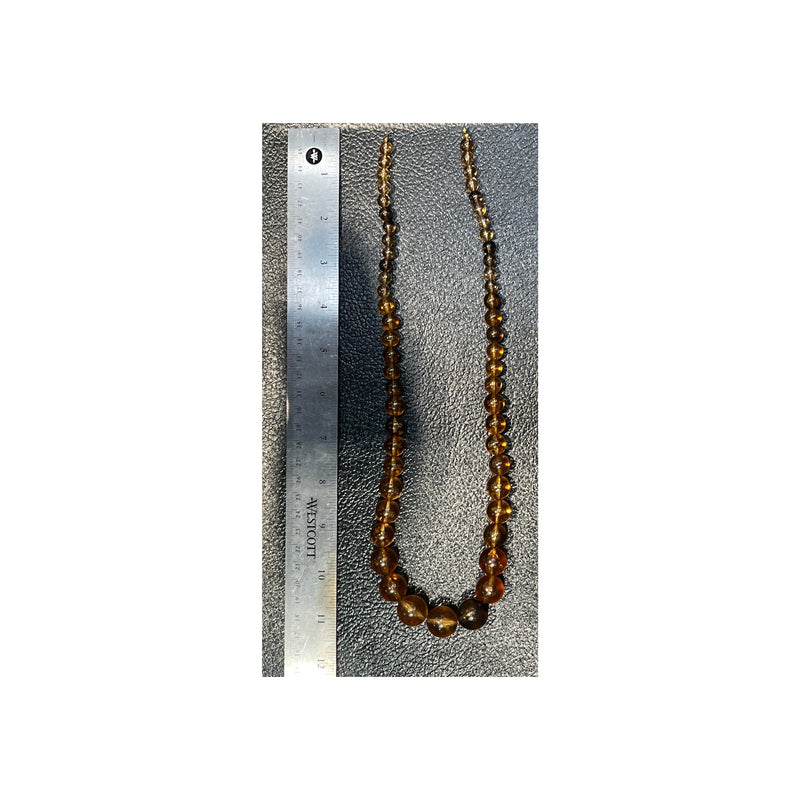 Graduated Amber Bead Necklace