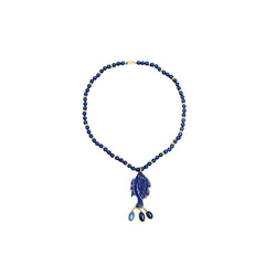 Carved Lapis Lazuli Fish Necklace