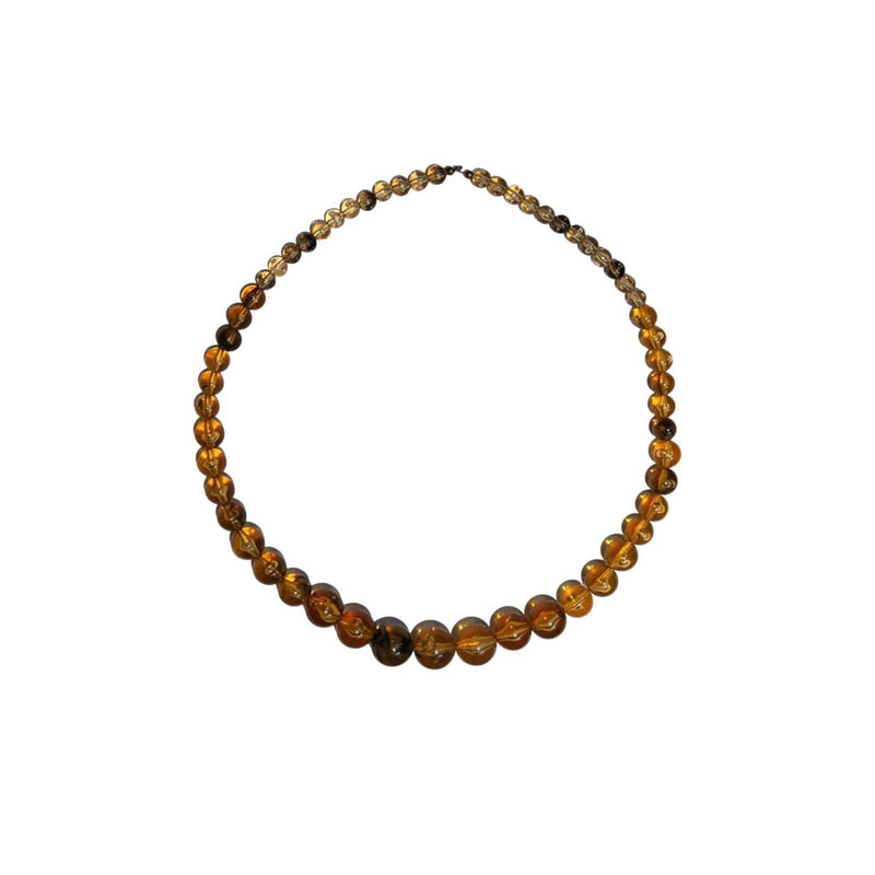 Graduated Amber Bead Necklace