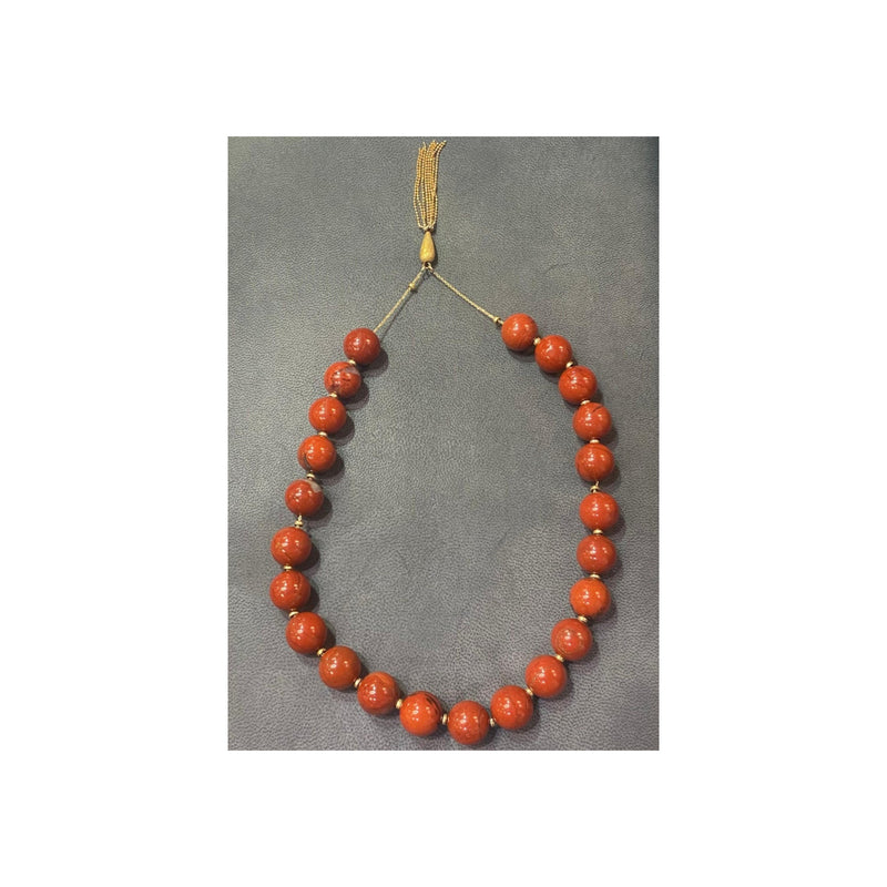 Carnelian Bead Necklace.