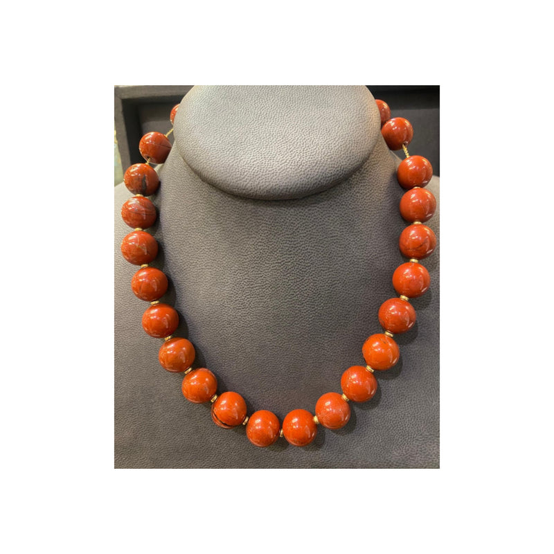 Carnelian Bead Necklace.