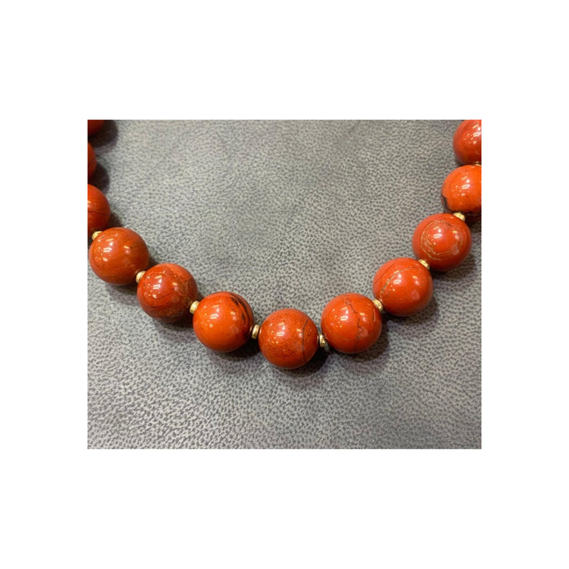 Carnelian Bead Necklace.