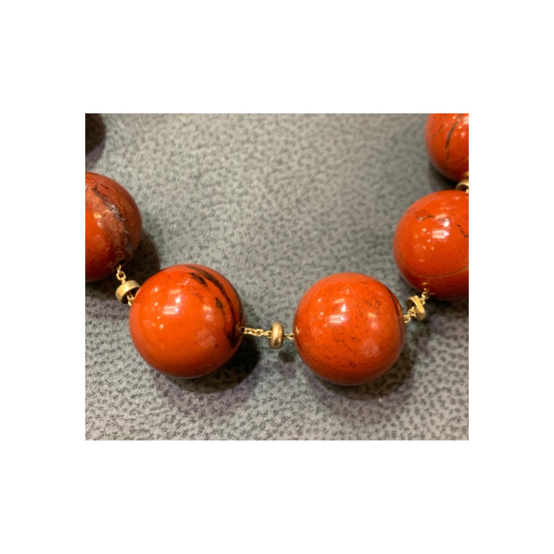 Carnelian Bead Necklace.