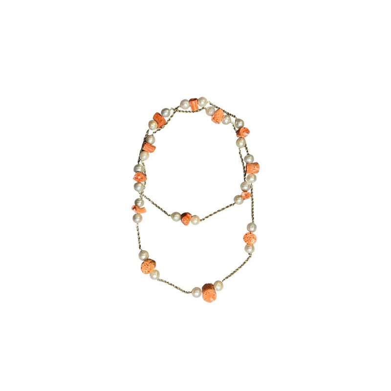 Pearl and Coral Necklace