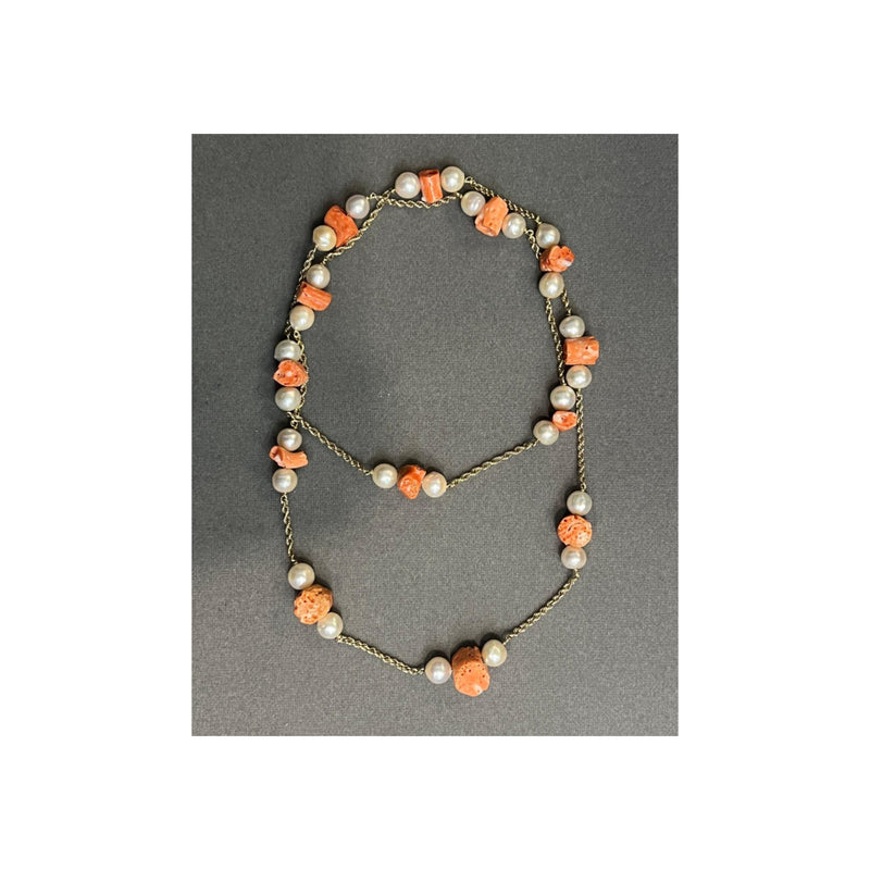 Pearl and Coral Necklace