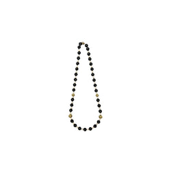 Onyx and Pearl Bead Necklace