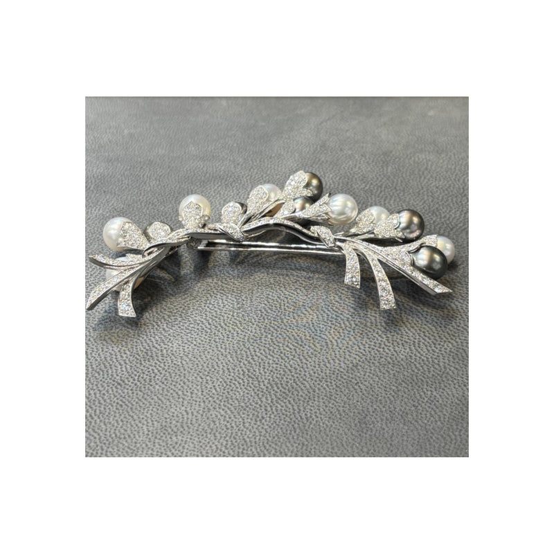 Van Cleef and Arpels Pearl and Diamond Brooch