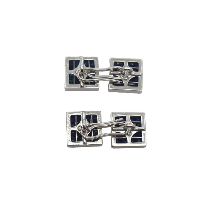 Van Cleef and Arpels Invisible Set Sapphire Cufflinks&nbsp;