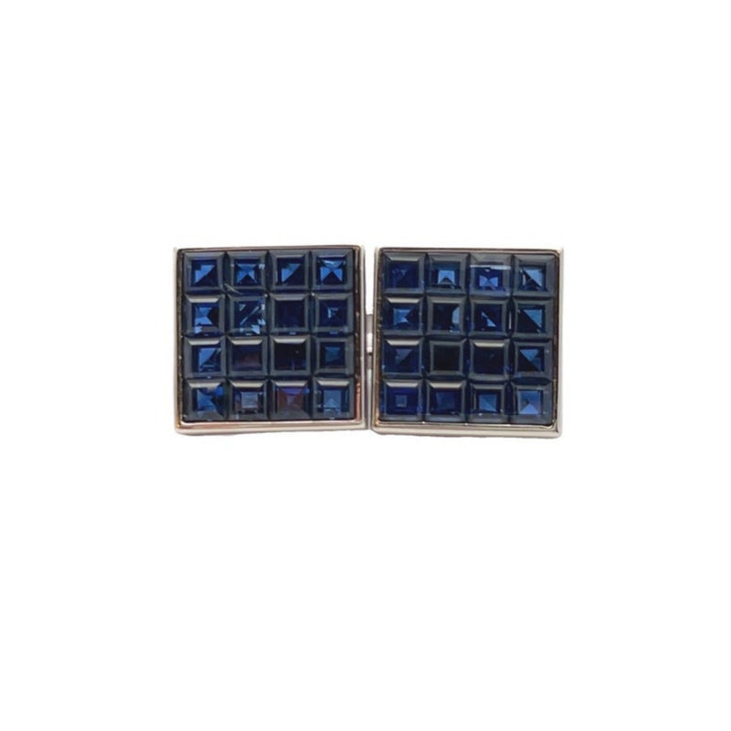 Van Cleef and Arpels Invisible Set Sapphire Cufflinks&nbsp;