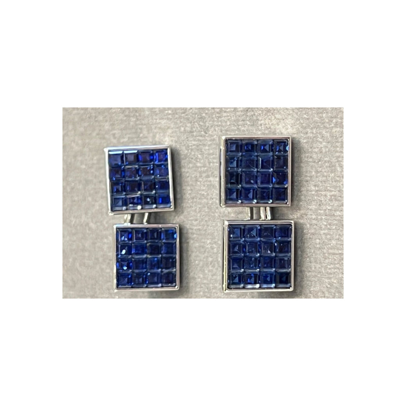 Van Cleef and Arpels Invisible Set Sapphire Cufflinks&nbsp;