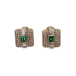 Emerald and Diamond Earrings