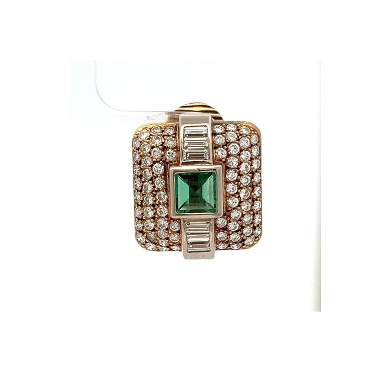 Emerald and Diamond Earrings