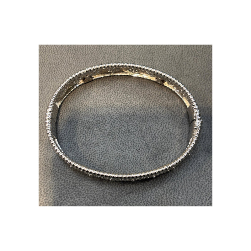 Van Cleef & Arpels Perlée Clovers Diamond Bangle Bracelet