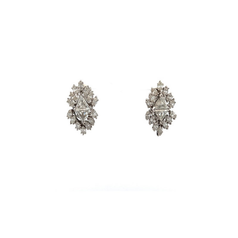 Aquamarine and Diamond Day and Night Earrings