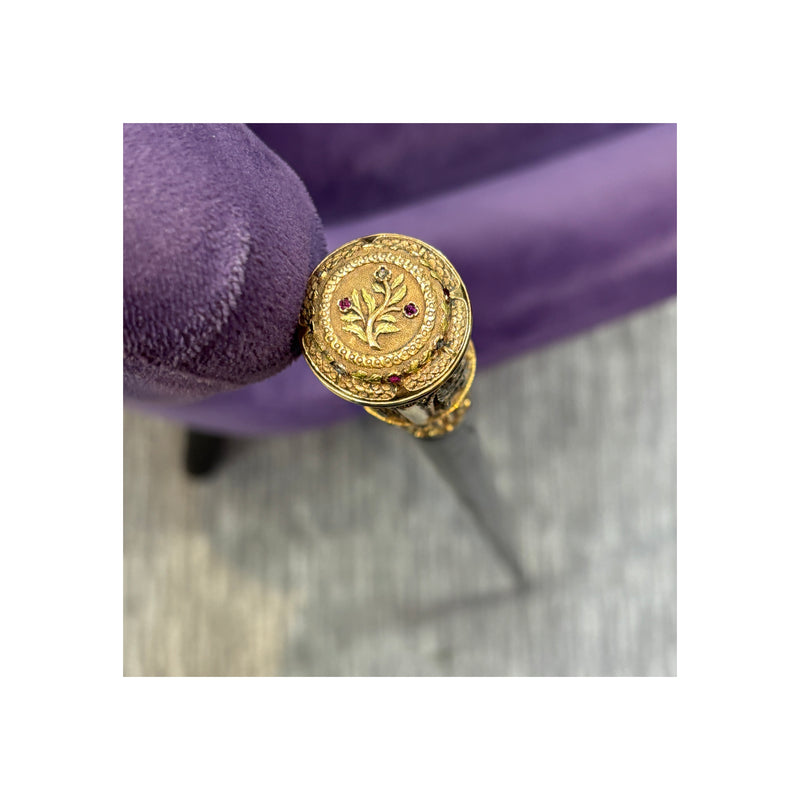 Froment Meurice Antique Diamond And Ruby Four Rivers Cane