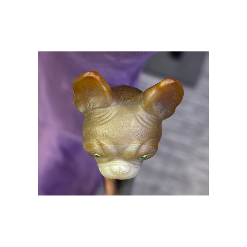 Cartier Agate And Pearl Bulldog Cane