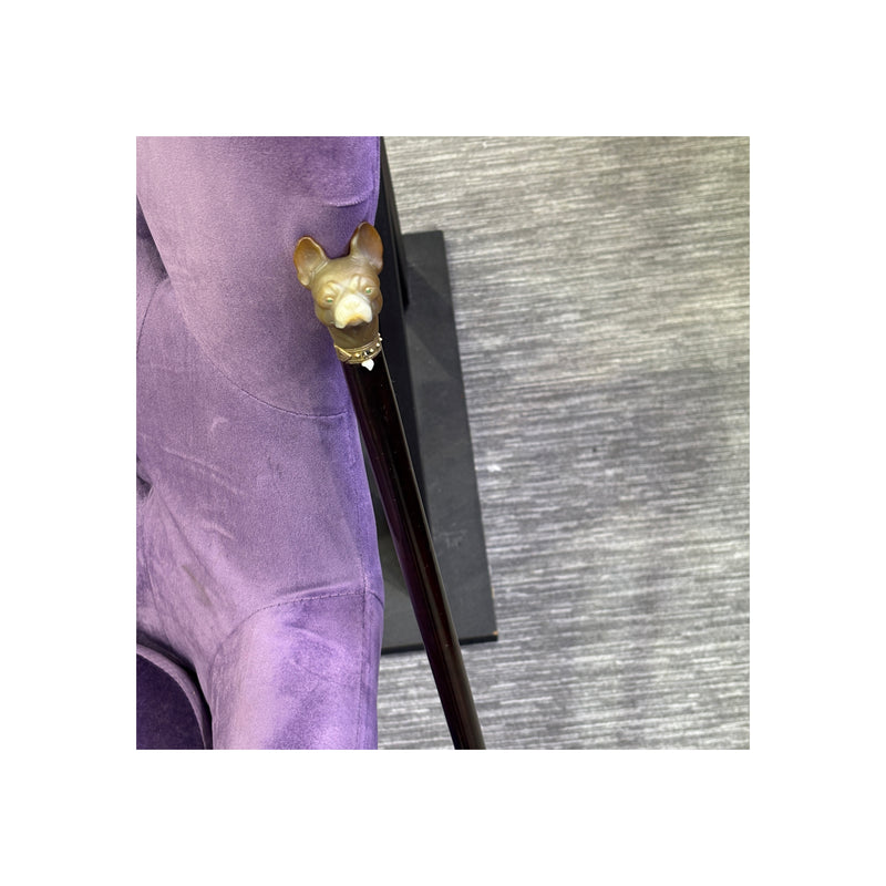 Cartier Agate And Pearl Bulldog Cane