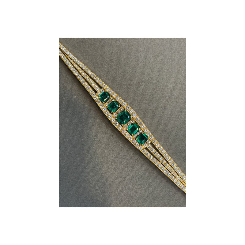 Van Cleef and Arpels Emerald and Diamond Bracelet