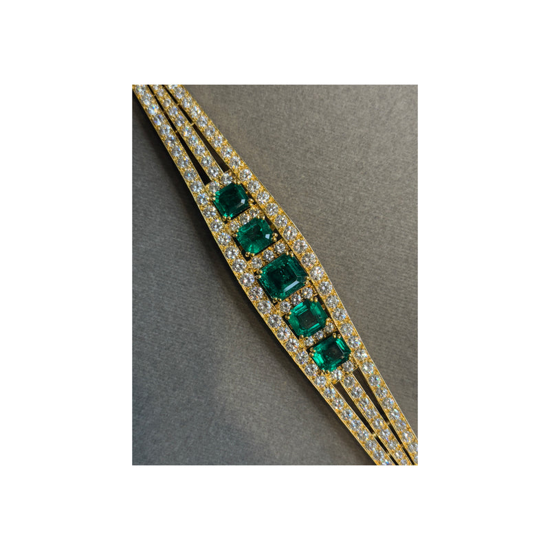 Van Cleef and Arpels Emerald and Diamond Bracelet