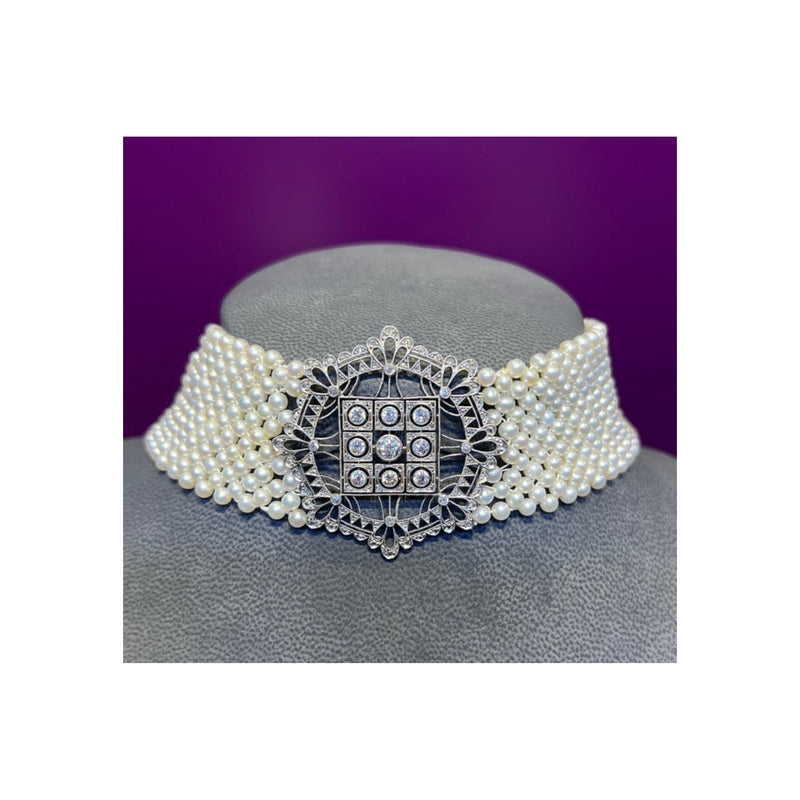 Pearl & Diamond Choker