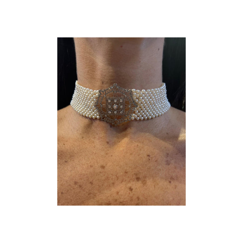 Pearl & Diamond Choker