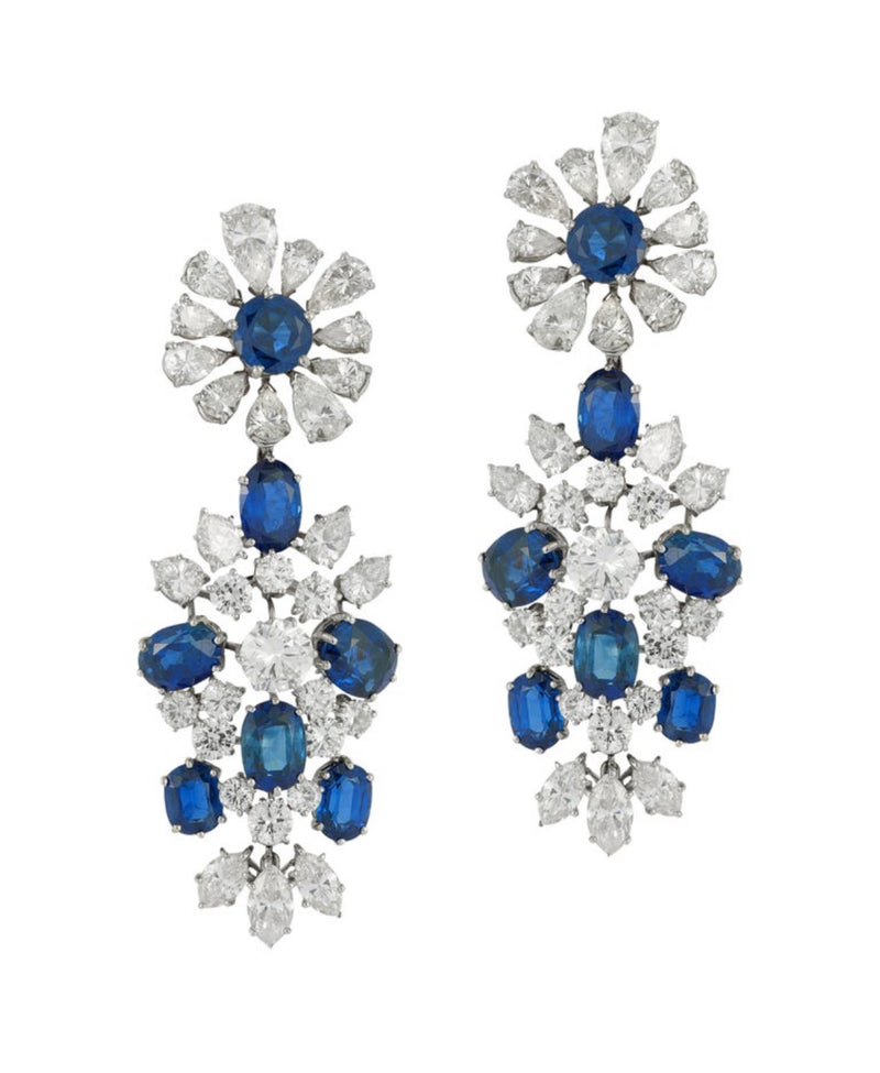 Van Cleef and Arpels Sapphire and Diamond Earrings