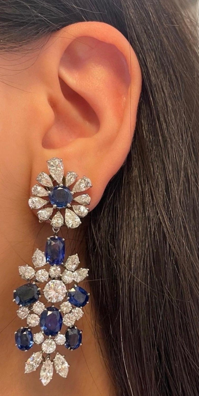 Van Cleef and Arpels Sapphire and Diamond Earrings