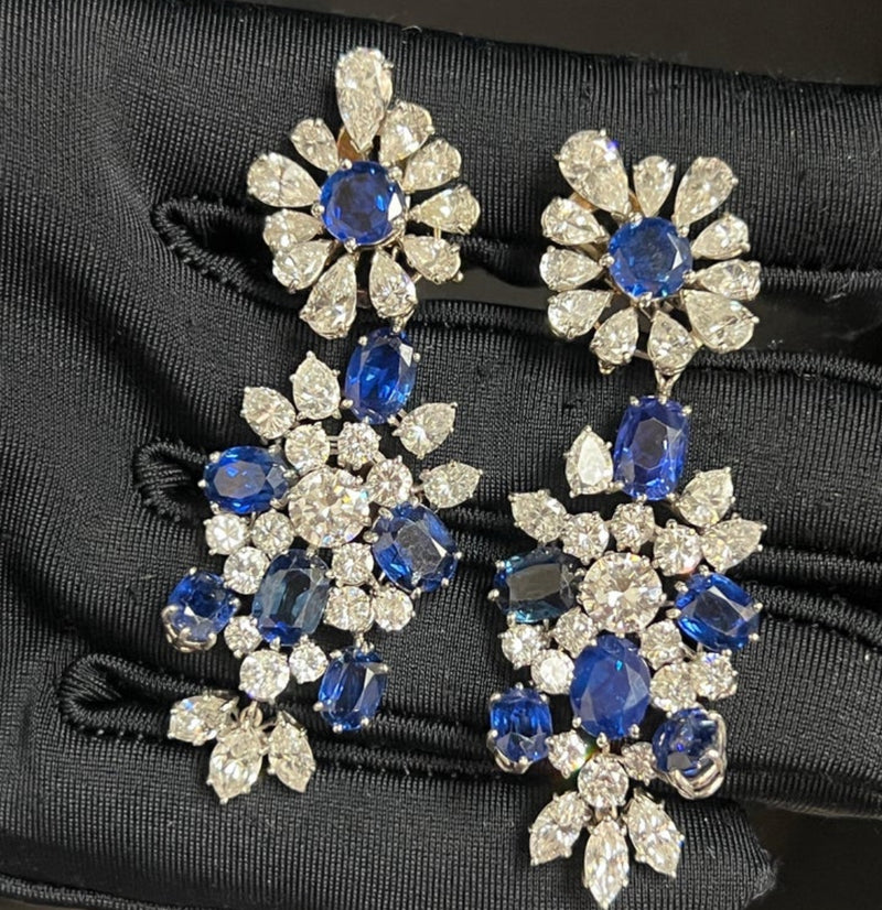 Van Cleef and Arpels Sapphire and Diamond Earrings