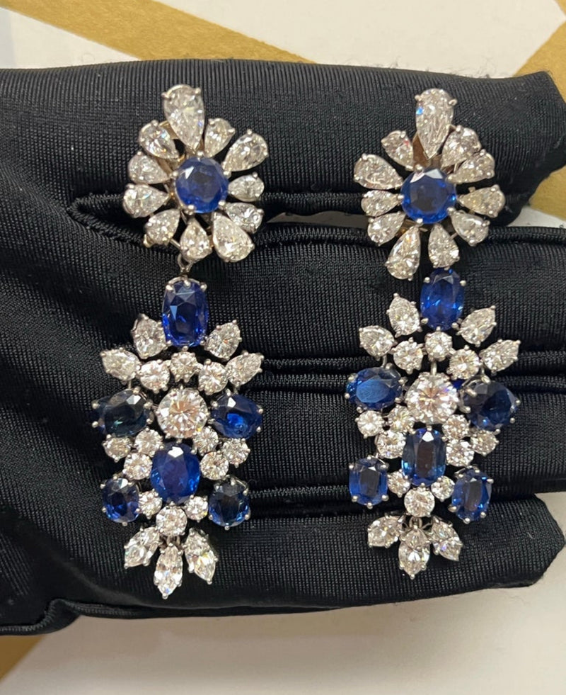 Van Cleef and Arpels Sapphire and Diamond Earrings