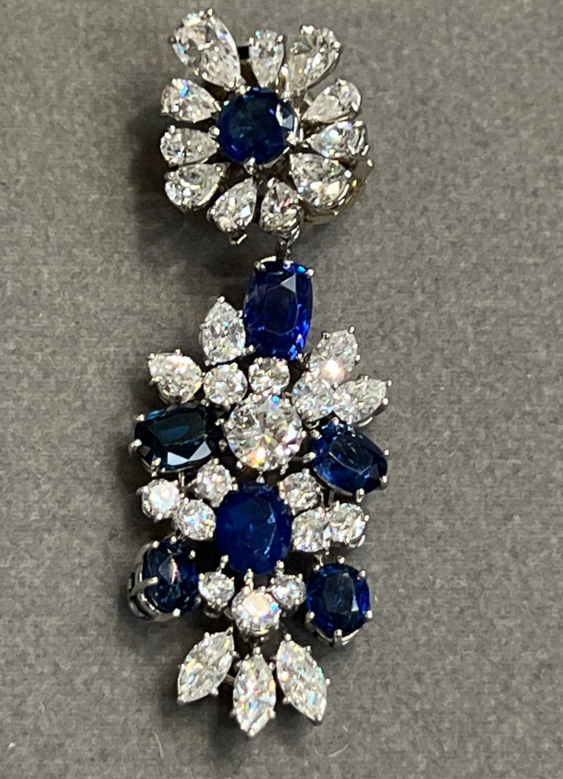 Van Cleef and Arpels Sapphire and Diamond Earrings