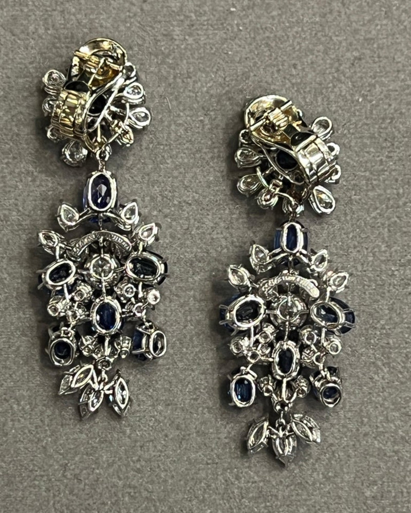 Van Cleef and Arpels Sapphire and Diamond Earrings