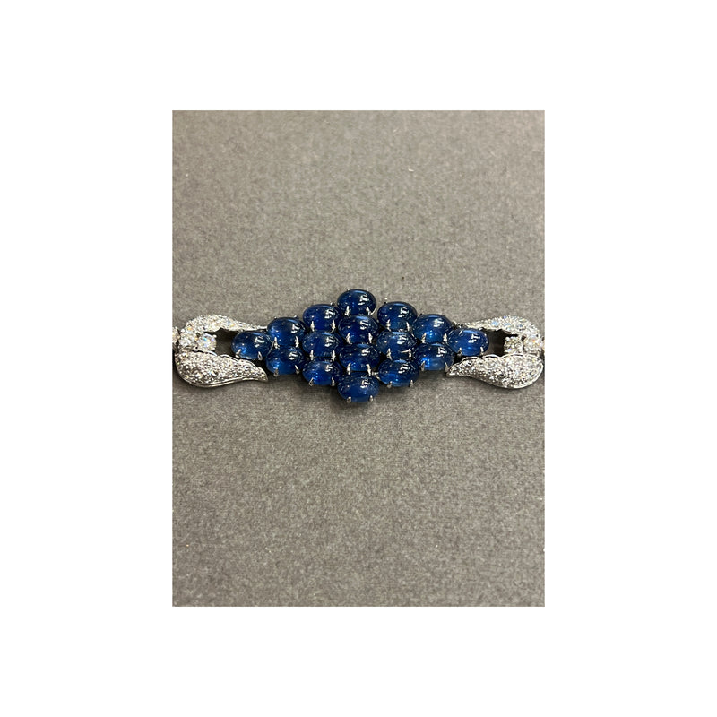 Cabochon Sapphire and Diamond Bracelet