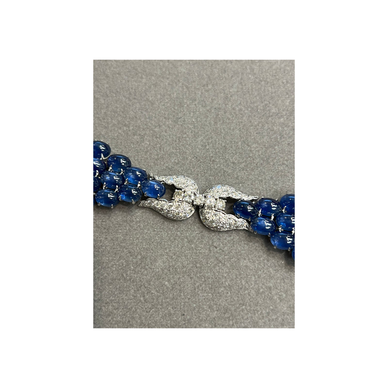 Cabochon Sapphire and Diamond Bracelet