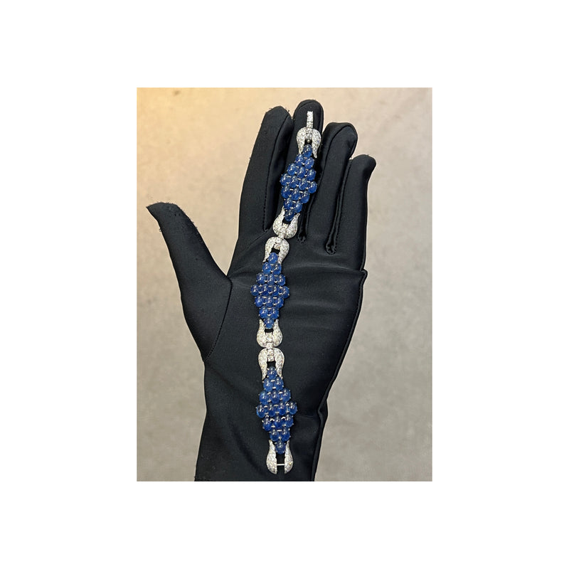 Cabochon Sapphire and Diamond Bracelet