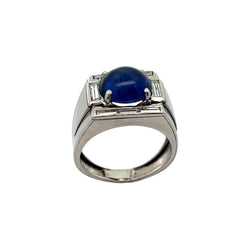 Men's Cabochon Sapphire Ring