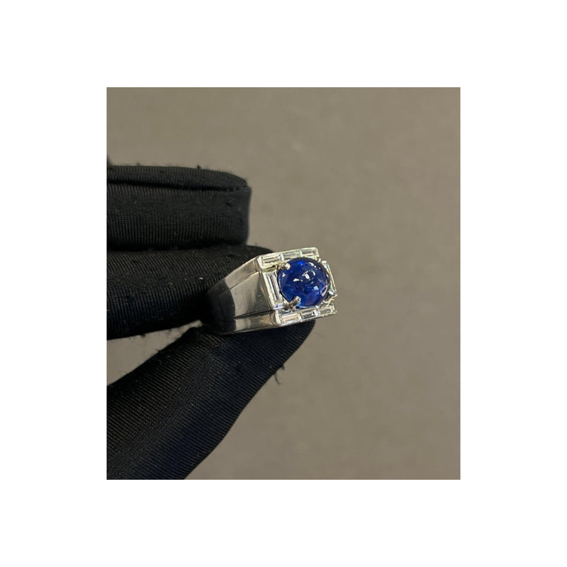 Men's Cabochon Sapphire Ring