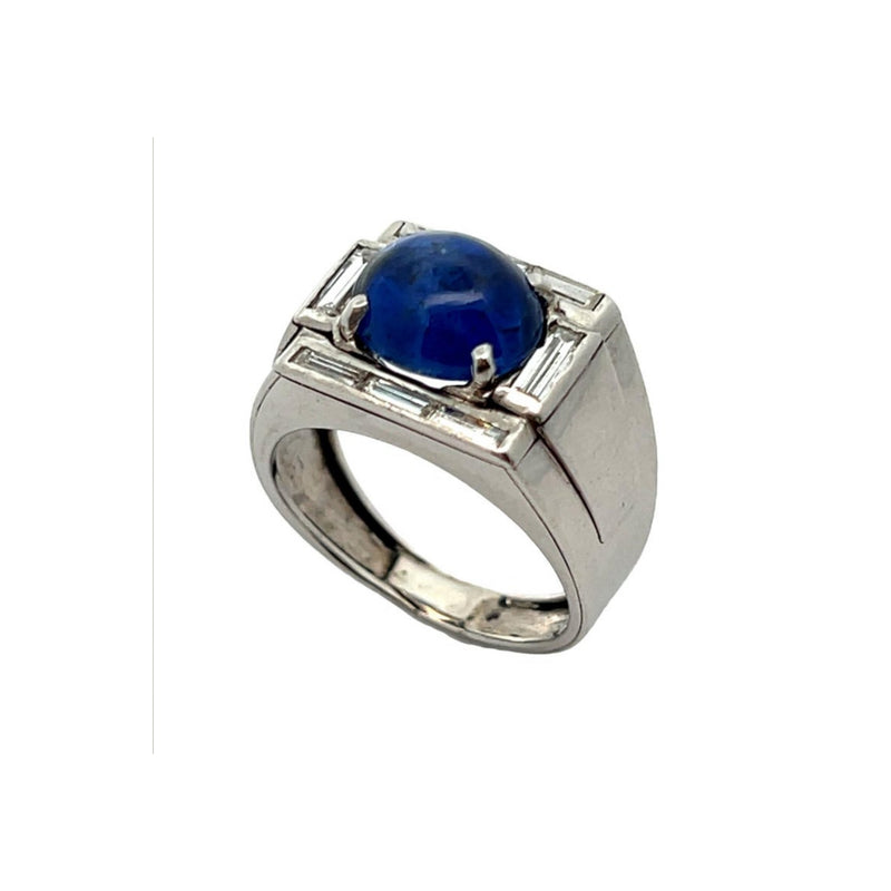 Men's Cabochon Sapphire Ring